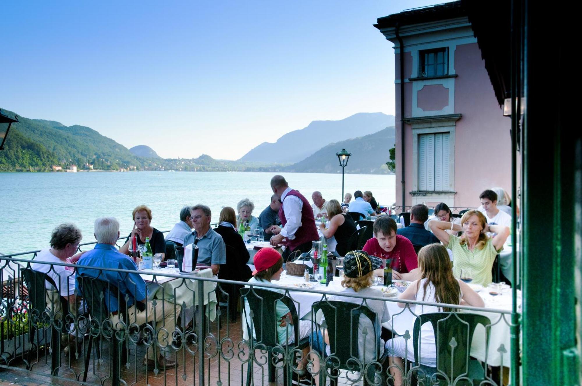 Albergo Ristorante Della Posta Morcote Kültér fotó